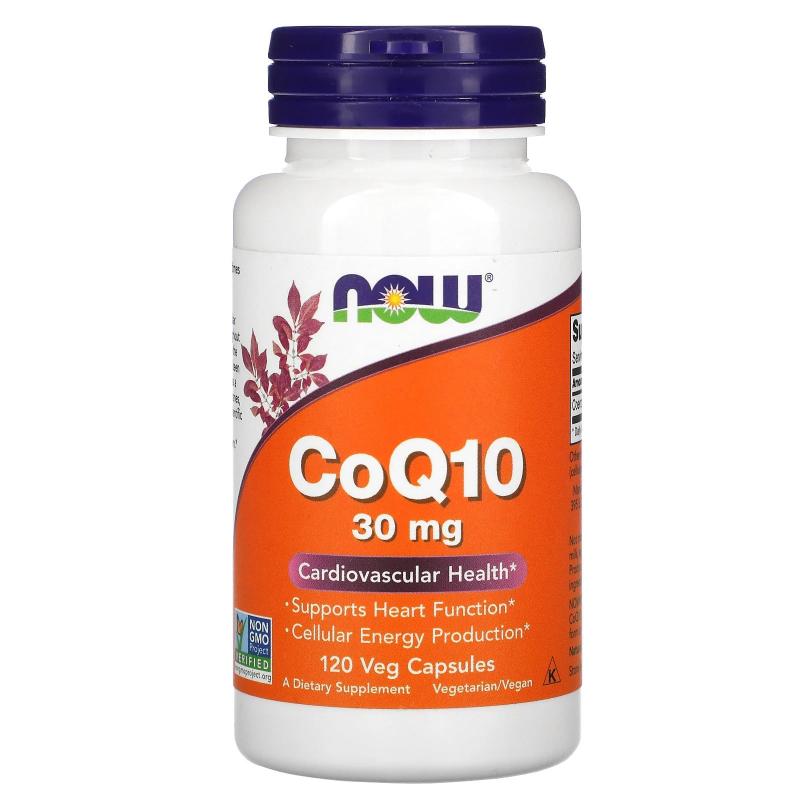 Now Foods CoQ10 30 mg 120 veg capsules - фото 1