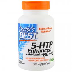 Doctor's Best 5-HTP with Vitamins B6 & C 100 mg 120 vcaps