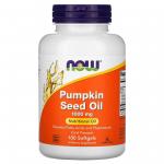 Now Foods Pumkin Seed Oil 1000 mg 100 softgels - фото 1