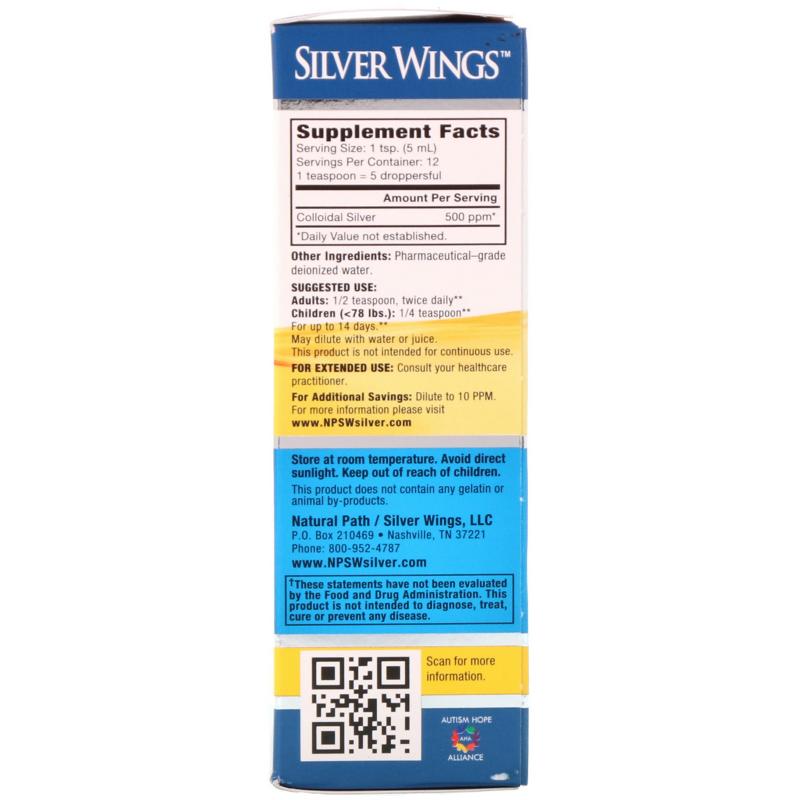 Natural Path Silver Wings Colloidal Silver 500 ppm 60 ml - фото 1
