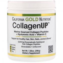 California Gold Nutrition Collagen UP 5000 + Hyaluronic Acid + Vitamin C 205 g