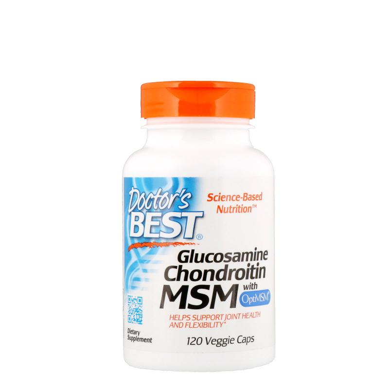 Doctor's Best Glucosamine Chondroitin MSM with OptiMSM 120 vcaps - фото 1