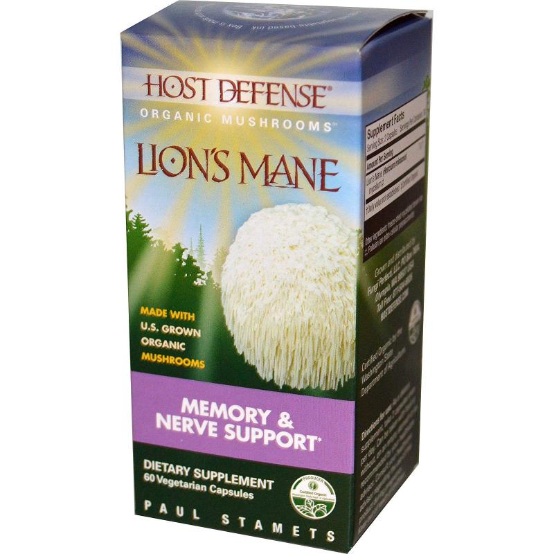 Fungi Perfecti Lion's Mane memory and nerve support 60 vcaps - фото 1