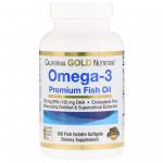 California Gold Nutrition Omega-3 Premium Fish Oil 180 EPA/ 120 DHA 100 Softgels - фото 1